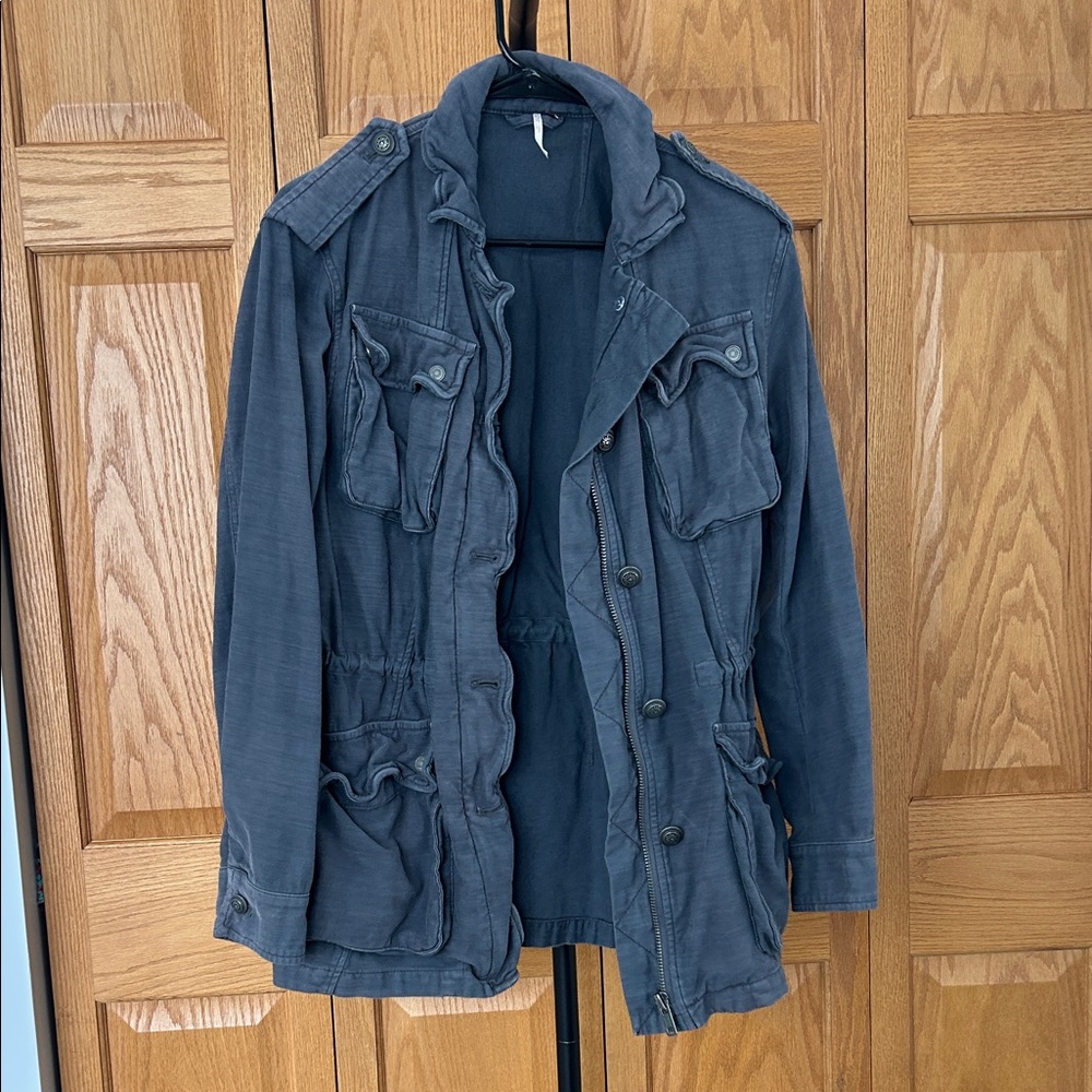 Free People Gray Denim Jacket